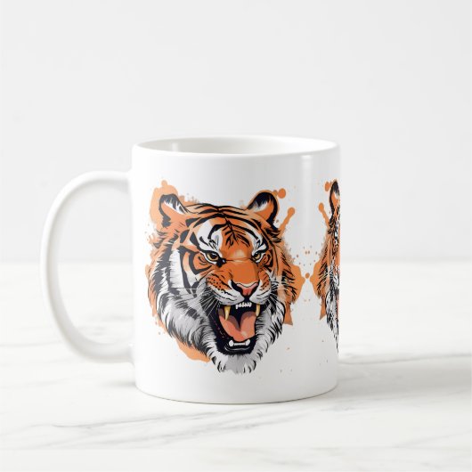 Het portret van de tijger. koffiemok (Links)