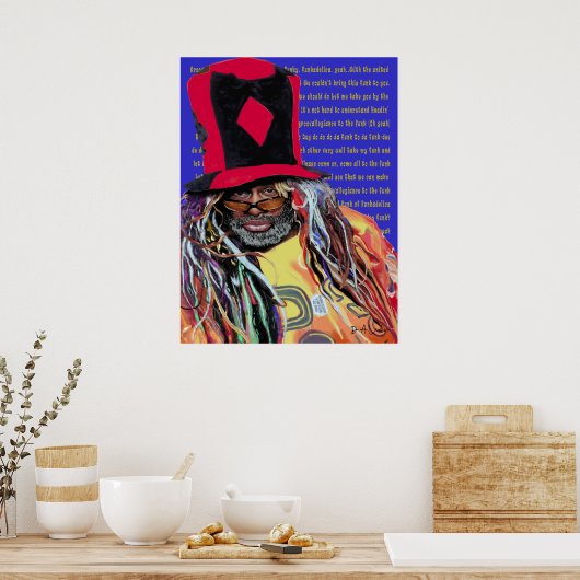 Het portret van de Vader van Funk Poster (Keuken)