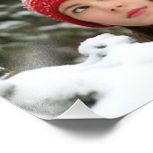 Het Portret van de winter personaliseert Sjabloon Foto Afdruk (Hoek)