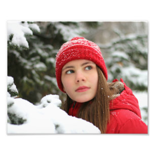 Het Portret van de winter personaliseert Sjabloon Foto Afdruk