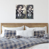Het portret van Dorian Grey Gothic Fine Art Canvas Afdruk (Insitu (Slaapkamer))