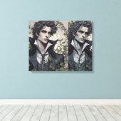 Het portret van Dorian Grey Gothic Fine Art Canvas Afdruk (Insitu (Houten vloer))