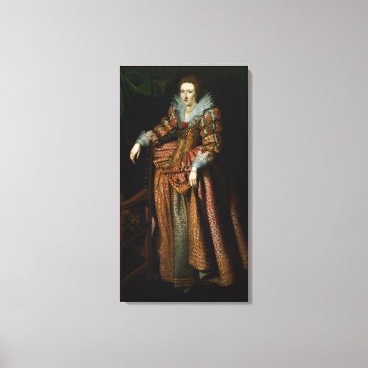 Het portret van een dame dat van de canvas afdruk (Voorkant)