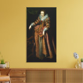 Het portret van een dame dat van de canvas afdruk (Insitu (Woonkamer))