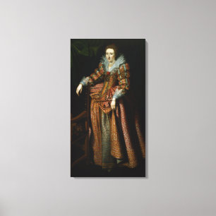 Het portret van een dame dat van de canvas afdruk