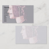 Het portret van een dame van Ambrogio de Predis Visitekaartje (Voorkant / Achterkant)