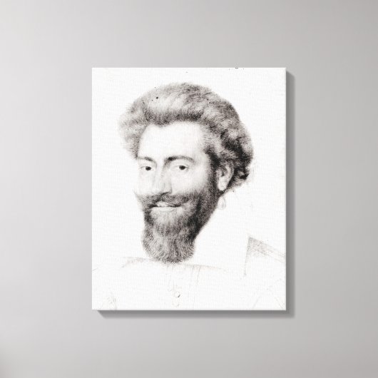 Het portret van een Gegaasd Man Canvas Afdruk (Voorkant)