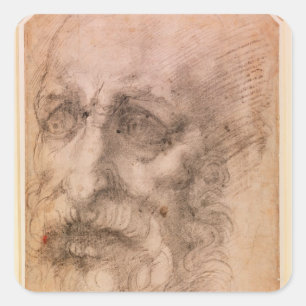 Het portret van een Gegaasd Man Vierkante Sticker