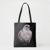 Het portret van een Inquisitive Saker Falcon Tote Bag