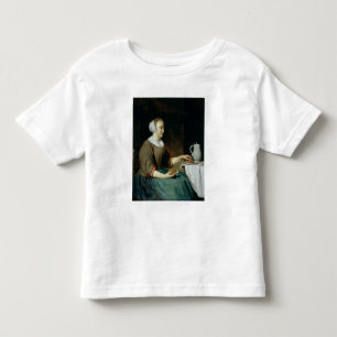 Het portret van een Meisje bij een tafel Kinder Shirts