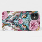 Het portret van een mooie roze roze drakenkop Case-Mate iPhone case (Achterkant (horizontaal))