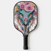Het portret van een mooie roze roze drakenkop pickleball paddle (Voorkant)