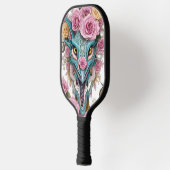Het portret van een mooie roze roze drakenkop pickleball paddle (Links)