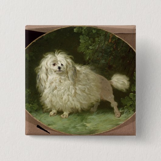 Het portret van een Podle Vierkante Button 5,1 Cm (Voorkant)