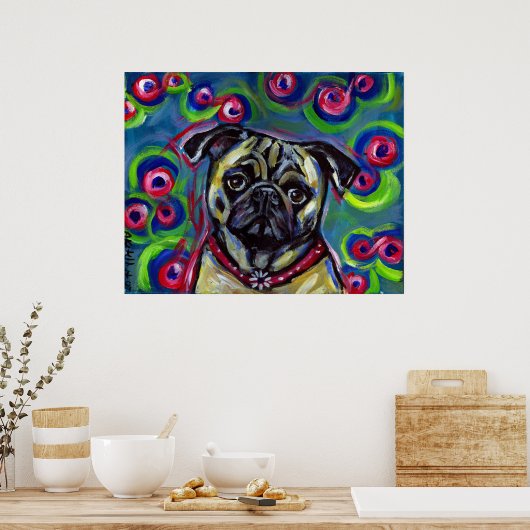 Het portret van een puinbellen poster (Keuken)