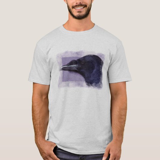 Het portret van een Raven Corvid-lovers Kunstontwe T-shirt (Voorkant)