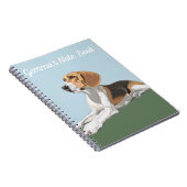 Het portret van een Reclining Beagle Notitieboek (Rechterzijde)