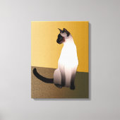 Het portret van een verzegelpunt Siamese kat Canvas Afdruk (Voorkant)