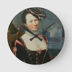 Het portret van een Vrouw die een Musical Score ho Ronde Klok