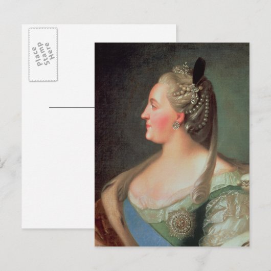Het portret van Empress Catherine II de Grote Briefkaart (Voorkant / Achterkant)