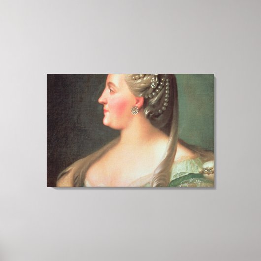 Het portret van Empress Catherine II de Grote Canvas Afdruk (Voorkant)