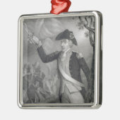 Het portret van generaal Francis Marion bij de sla Metalen Ornament (Links)