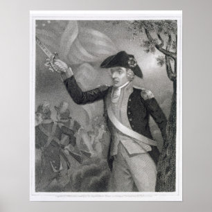 Het portret van generaal Francis Marion bij de sla Poster