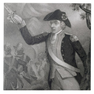 Het portret van generaal Francis Marion bij de sla Tegeltje
