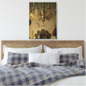 Het portret van Giovanni Arnolfini Canvas Afdruk (Insitu (Slaapkamer))