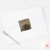 Het portret van Giovanni Arnolfini Vierkante Sticker (Envelop)