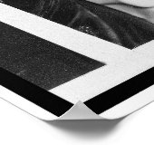 Het portret van Helen Keller die een beeld aanraak Poster (Hoek)