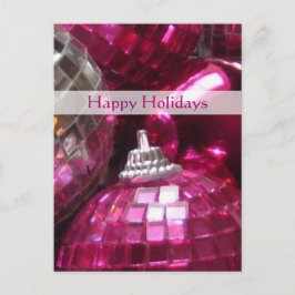 Het portret van het briefkaart Pink Baubles "Happy