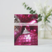 Het portret van het briefkaart Pink Baubles "Happy (Staand voorkant)