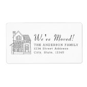 Het Portret van het huis Bewegende Aankondiging Ad Etiket (Voorkant)
