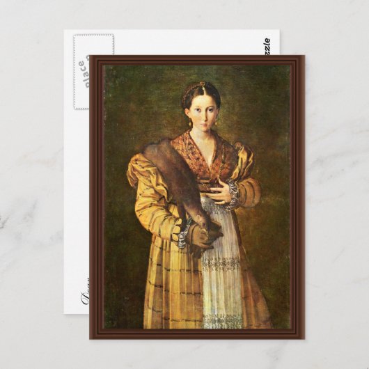 Het portret van het vrouw noemde "Lâ € ™ antea" do Briefkaart (Voorkant / Achterkant)