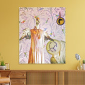 Het portret van mevrouw Smew Canvas Afdruk (Insitu (Woonkamer))