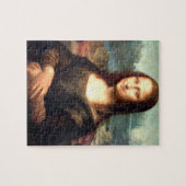 Het portret van Mona Lisa Jigzaag van Leonardo da  Legpuzzel (Horizontaal)