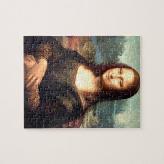 Het portret van Mona Lisa Jigzaag van Leonardo da  Legpuzzel (Horizontaal)