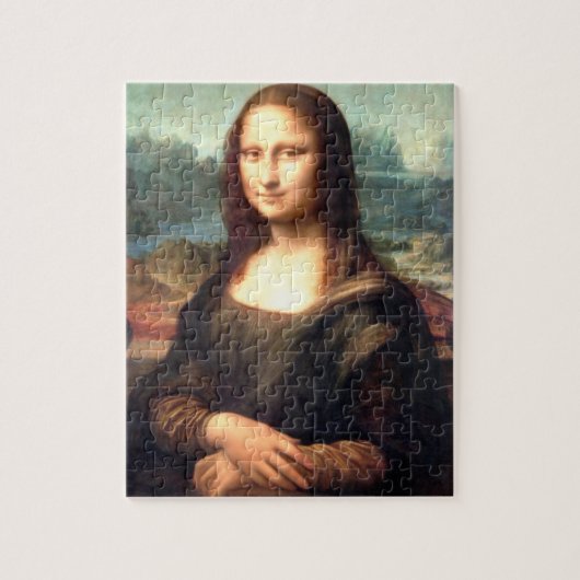 Het portret van Mona Lisa Jigzaag van Leonardo da  Legpuzzel (Verticaal)