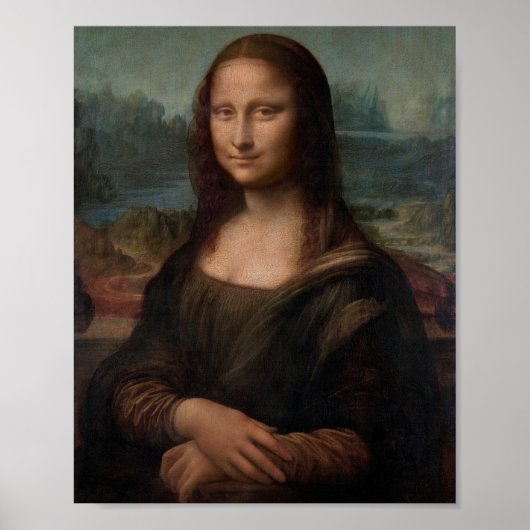 Het portret van Mona Lisa Poster van Leonardo da V (Voorkant)