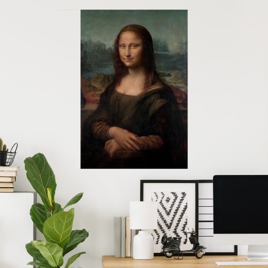 Het portret van Mona Lisa van Leonardo da Vinci Poster (Thuiskantoor)