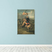 Het portret van Peter de Grote tegen een Canvas Afdruk (Insitu (Houten vloer))