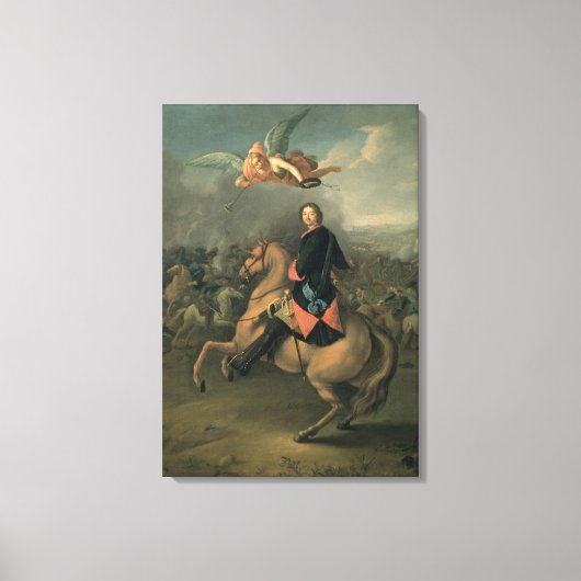 Het portret van Peter de Grote tegen een Canvas Afdruk (Voorkant)