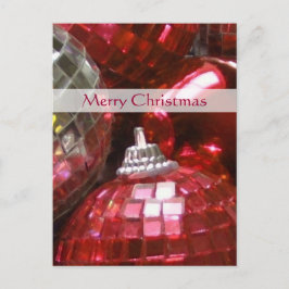 Het portret van Red Baubles "Merry Kerstmis" Feestdagenkaart