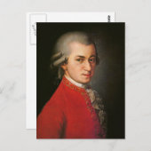 Het Portret van Wolfgang Amadeus Mozart Briefkaart (Voorkant / Achterkant)