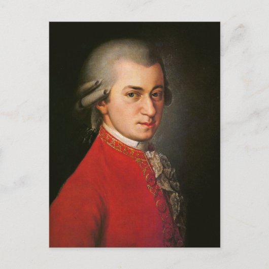 Het Portret van Wolfgang Amadeus Mozart Briefkaart (Voorkant)