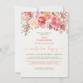 Het portretmeisje van de eerste Heilige Communie w Kaart (Achterkant)