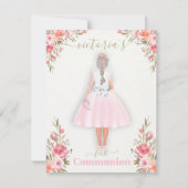 Het portretmeisje van de eerste Heilige Communie w Kaart (Voorkant)