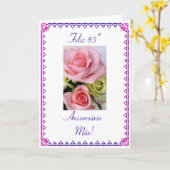 Het Portugees: 85 Anos Parabens! De 85ste Kaart (Gele Bloem)