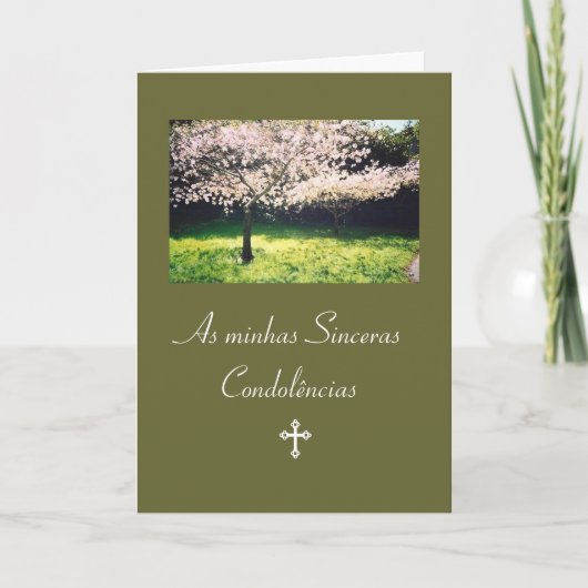 Het Portugees: Condolencias/Pesames /Sympathy Kaart (Voorkant)